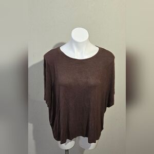 nuuds Ribbed Top Brown Women's Size XXL